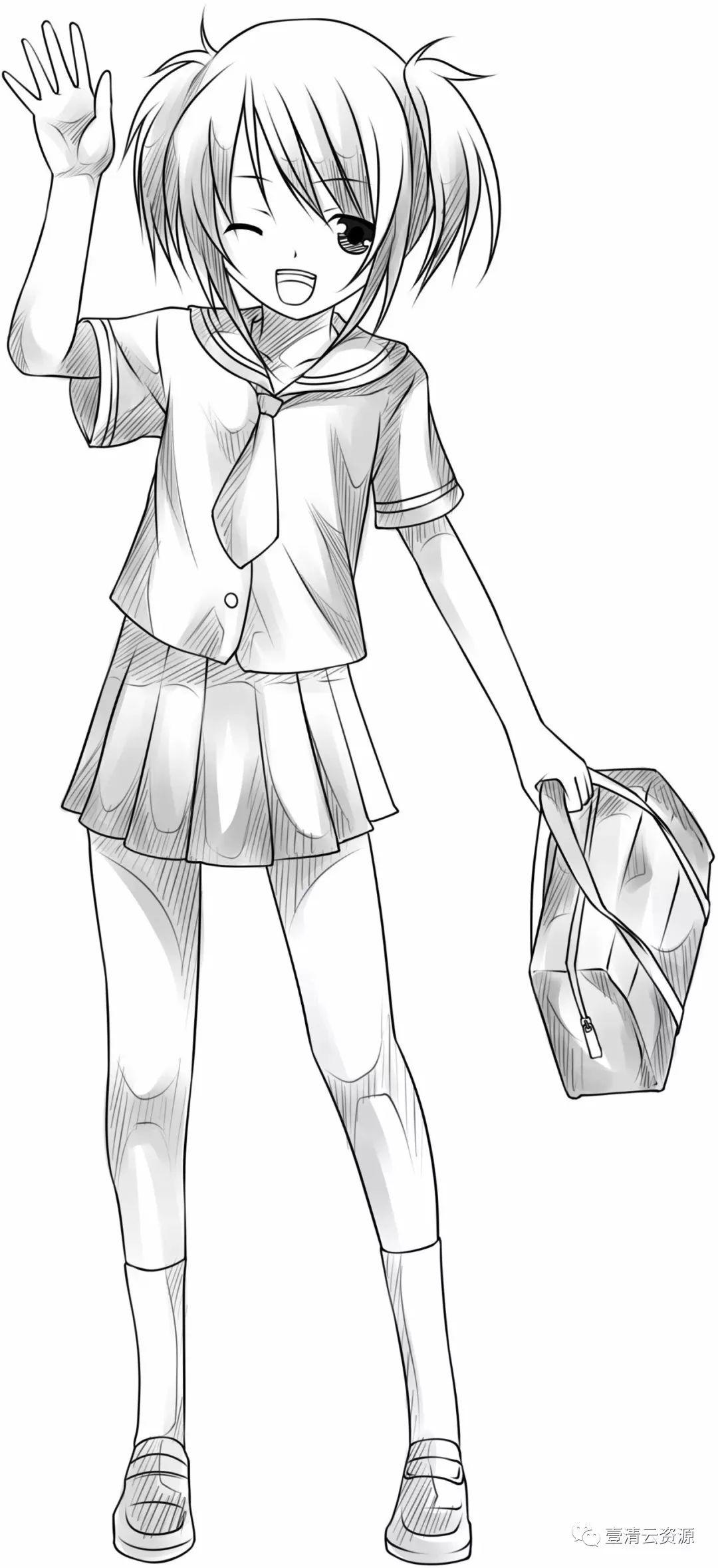 【S0025】【素材】10000多张动漫画卡通线稿，CG手稿临摹手绘原插画集上色练习素材