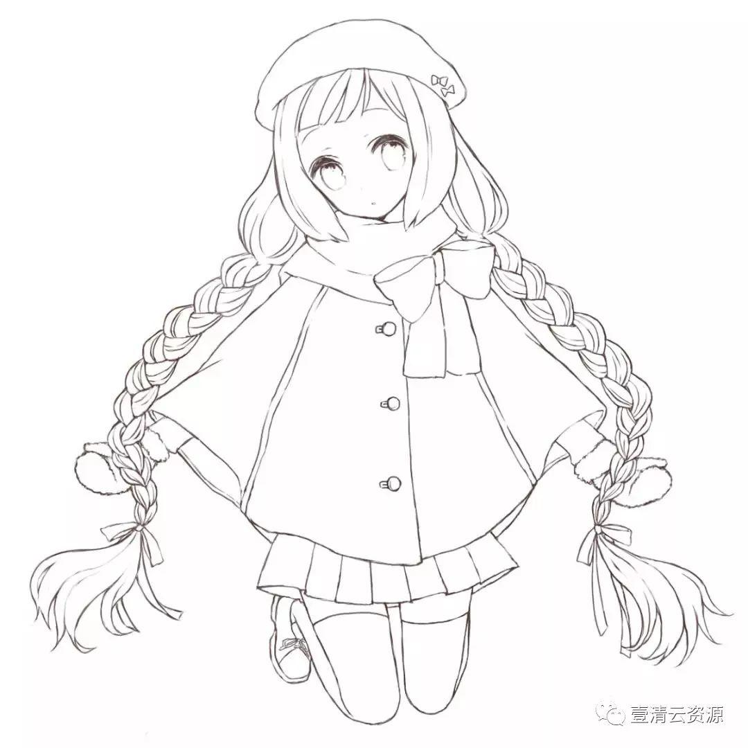 【S0025】【素材】10000多张动漫画卡通线稿，CG手稿临摹手绘原插画集上色练习素材