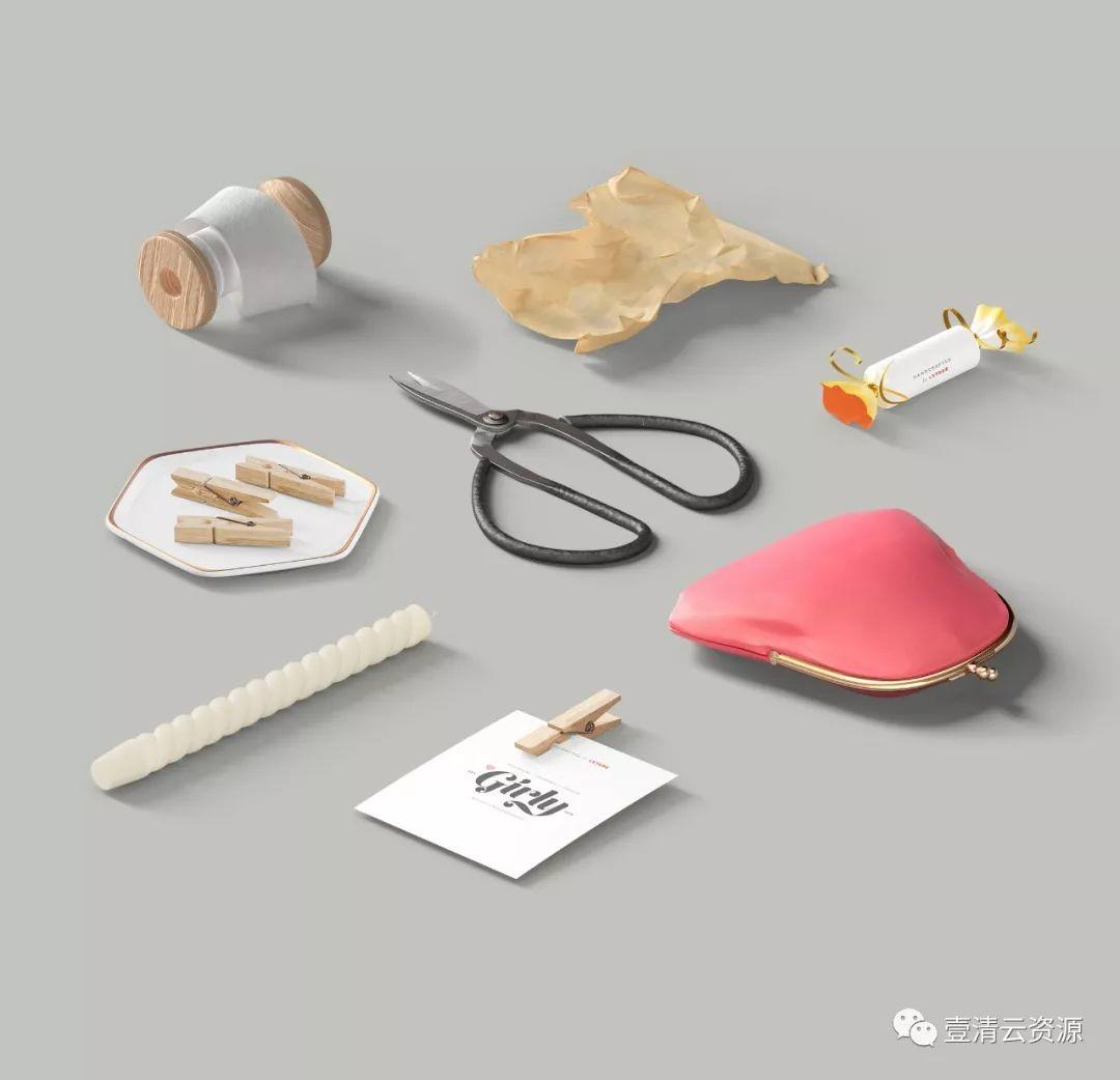 【S0041】【素材】护肤品化妆品包装名片VI设计展示贴图样机模板高清摄影图片ps素材