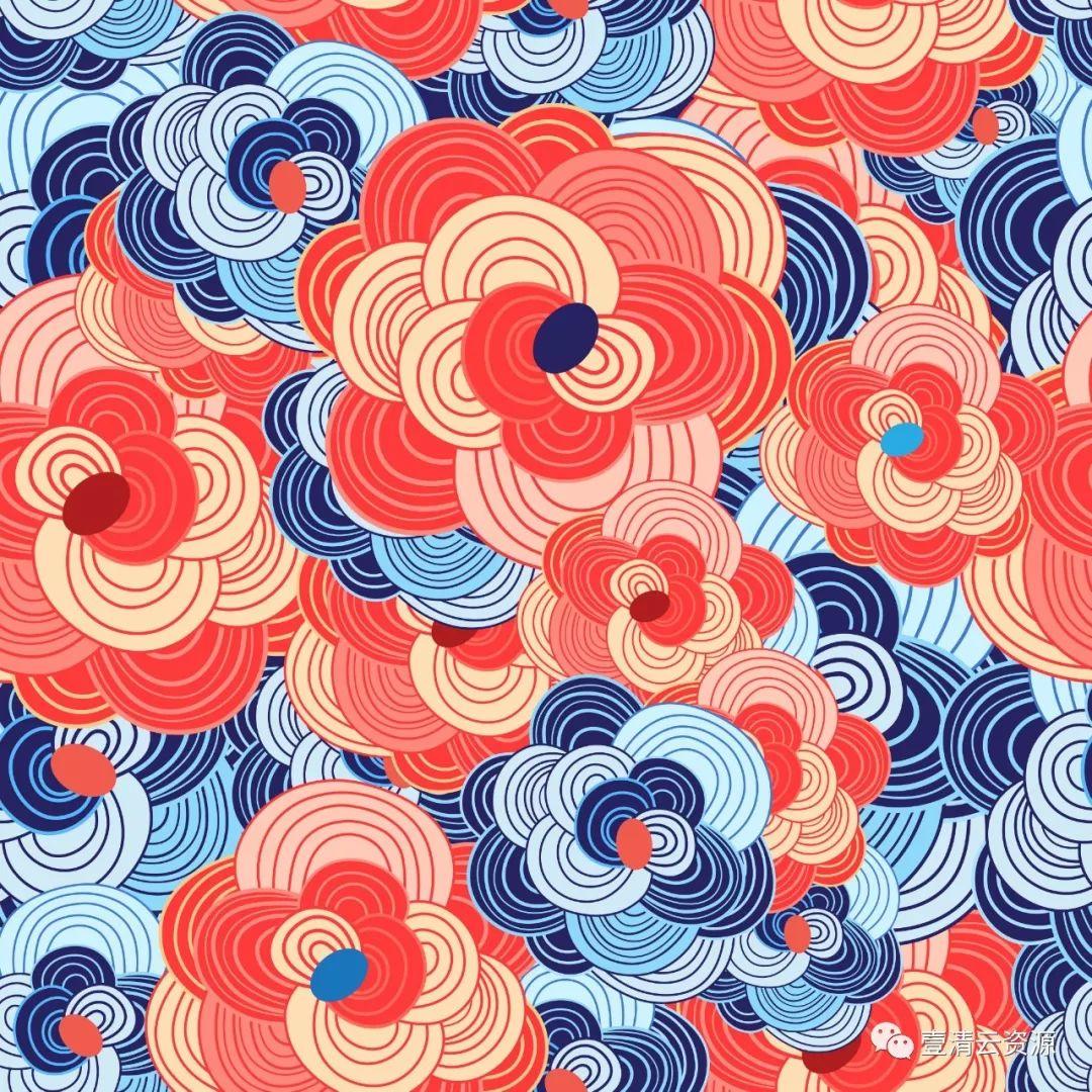 【S0082】【素材】精选中式名族特色插画花纹矢量背景