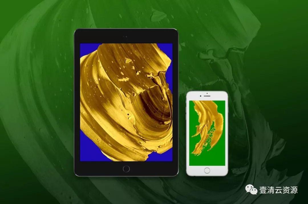 【S0172】【素材】创意抽象纹理系列金黄色颜料抽象纹理素描才回设计素材源文件