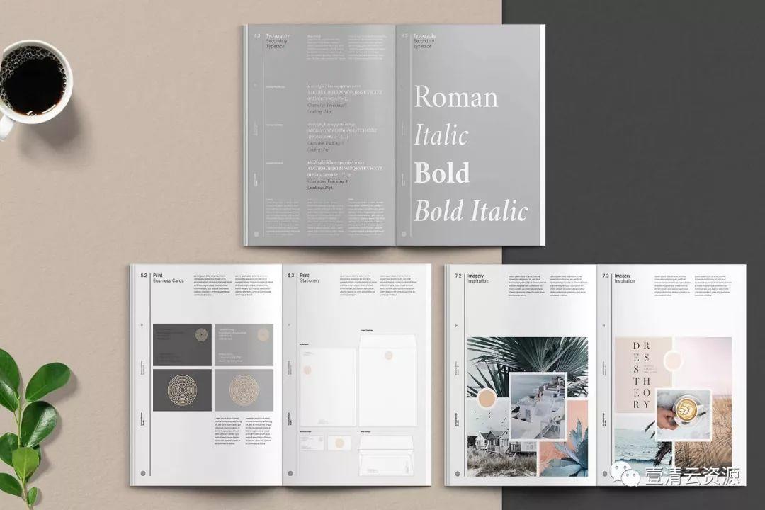 【S0177】【素材】极简主义的品牌规范指南杂志InDesign模板下载 THE MINIMALIST Bundle Pack
