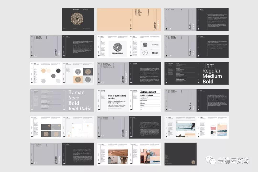 【S0177】【素材】极简主义的品牌规范指南杂志InDesign模板下载 THE MINIMALIST Bundle Pack