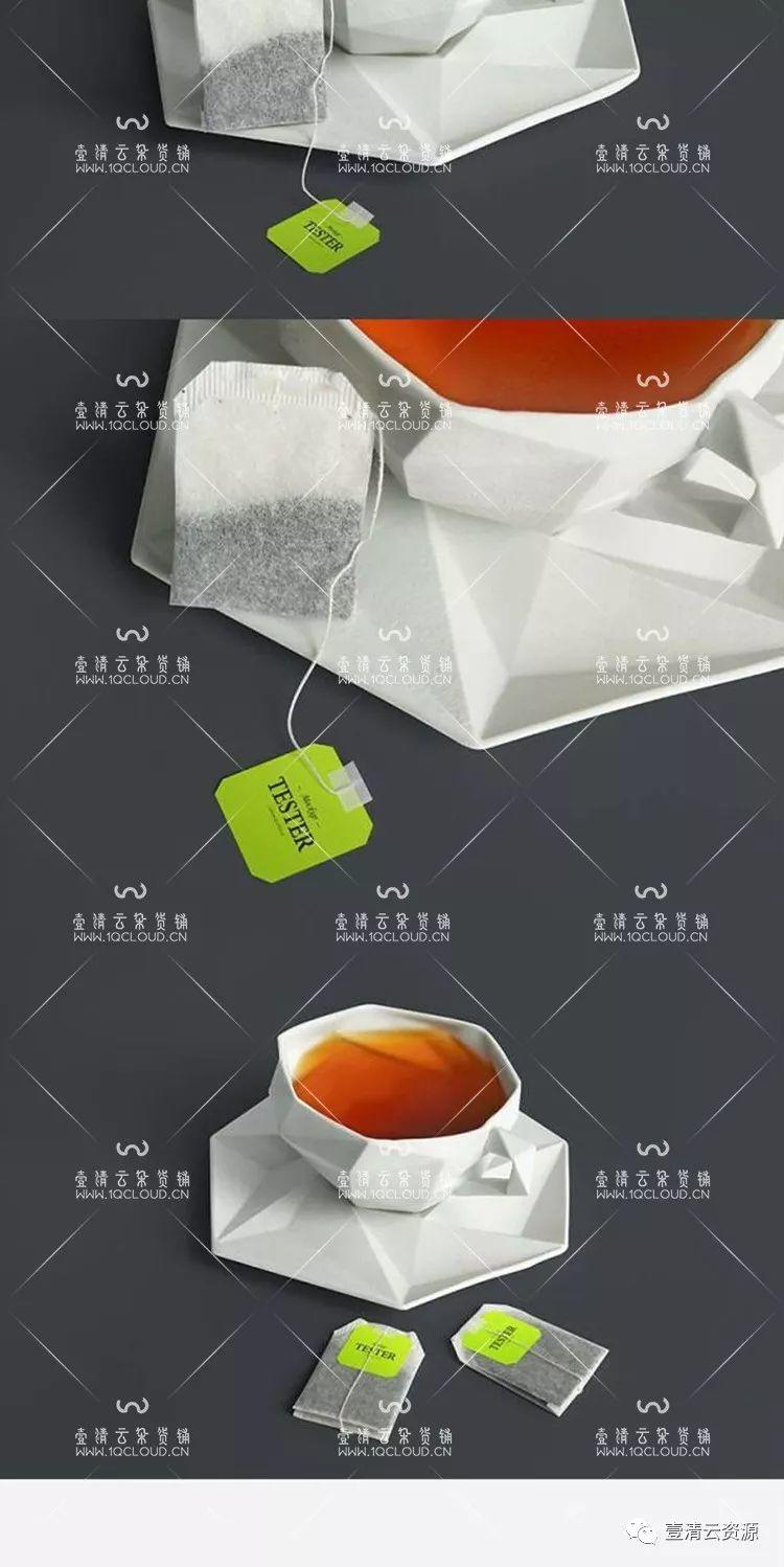 【S0222】【素材】 咖啡厅奶茶餐厅包装logo品牌vi设计菜单智能贴图样机PSD模板素材
