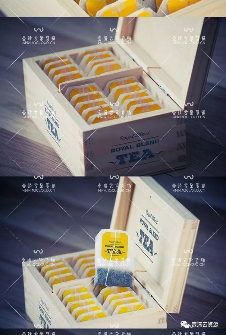 【S0222】【素材】 咖啡厅奶茶餐厅包装logo品牌vi设计菜单智能贴图样机PSD模板素材