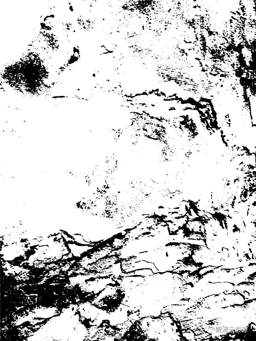 【S0234】【素材】180个噪点划痕破损龟裂墨迹透明PNG&AI矢量素材