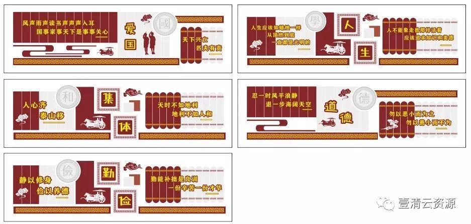 【S0249】【素材】171套(每套多款合一起)科学文化孔孟礼仪现代古代 校园展板 cdr格式