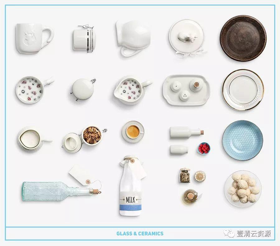 【S0268】【素材】日系文艺小清新餐具摆拍摄影高清图片品牌vi展示模型贴图样机素材