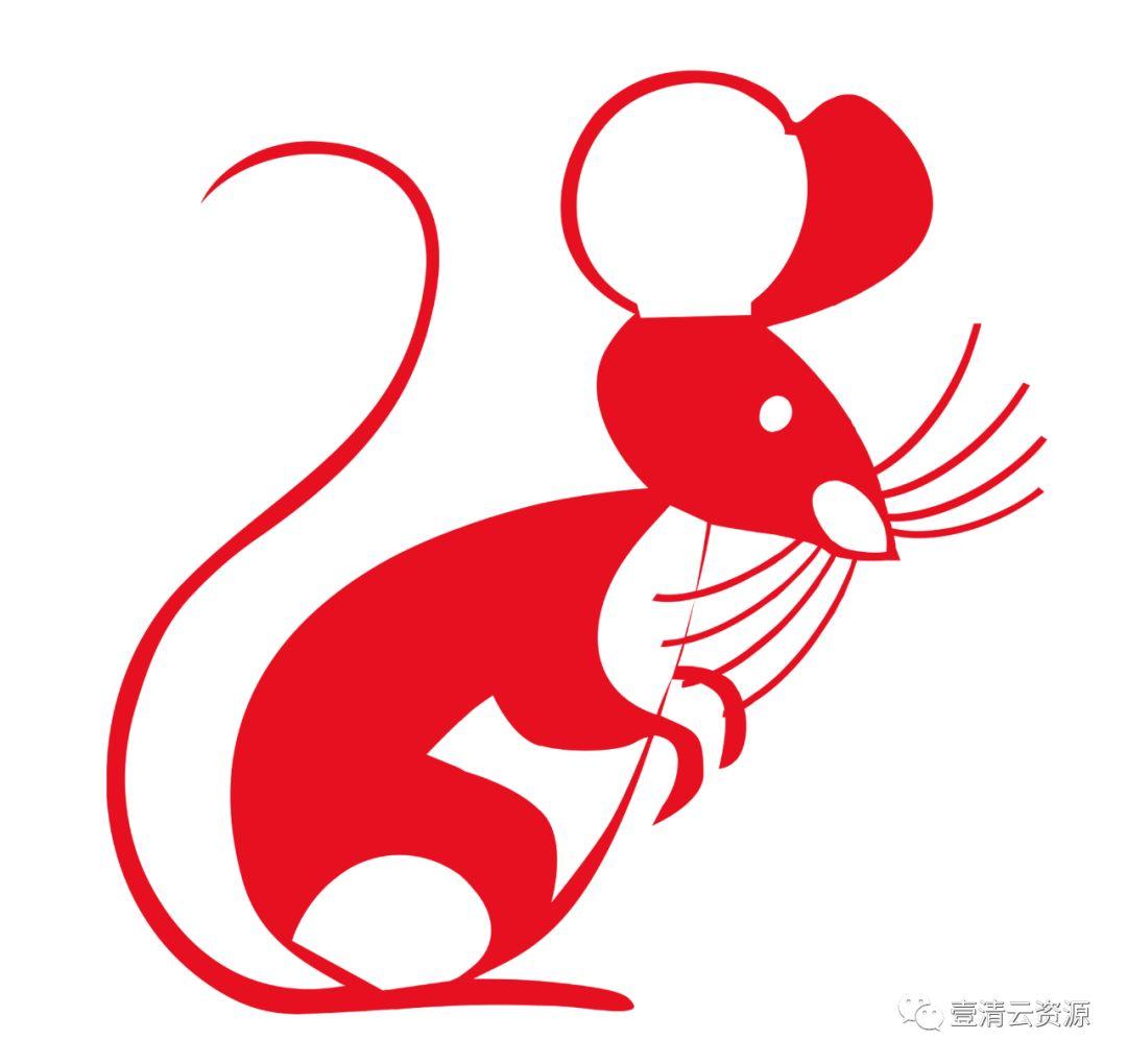 【S0285】【素材】2020中国风民俗简约 鼠年剪纸图案PNG设计素材源文件