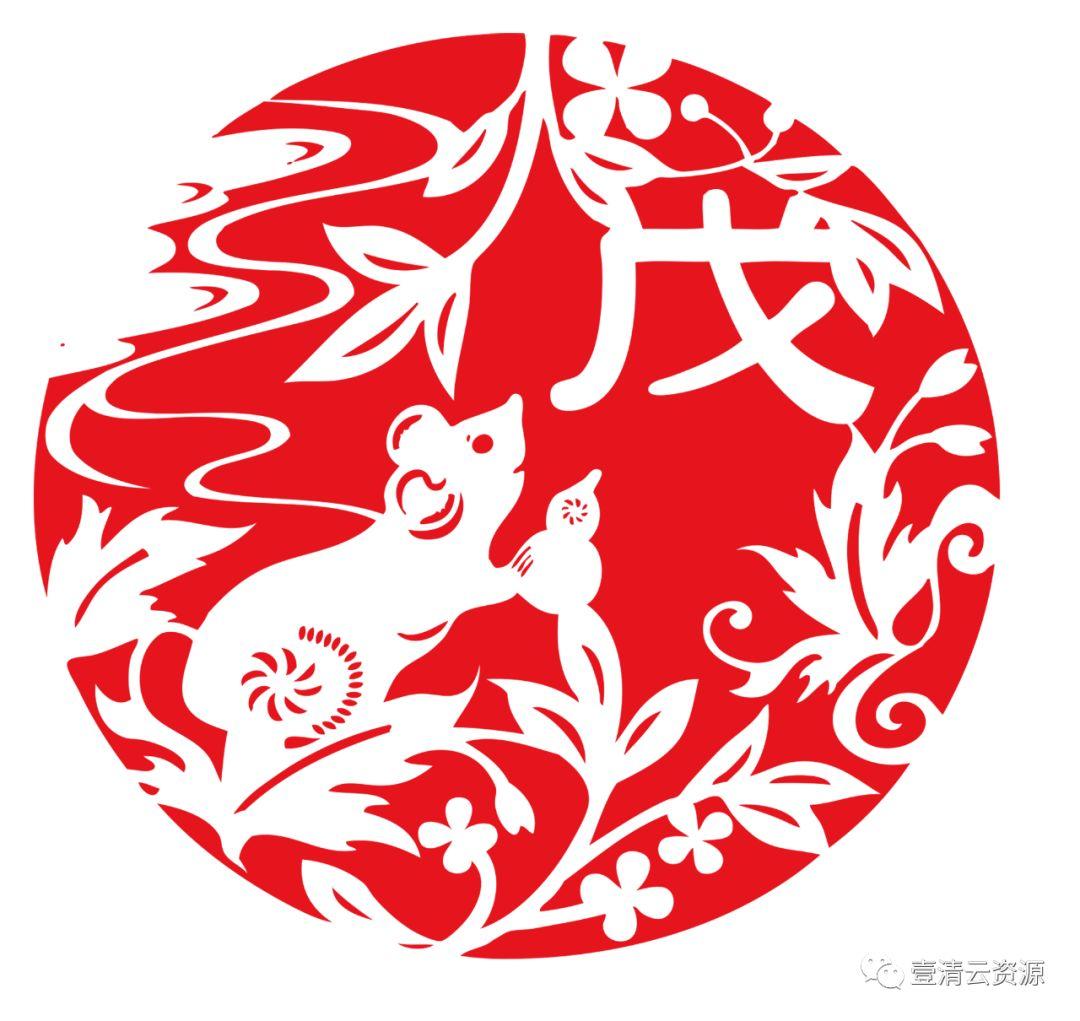 【S0285】【素材】2020中国风民俗简约 鼠年剪纸图案PNG设计素材源文件