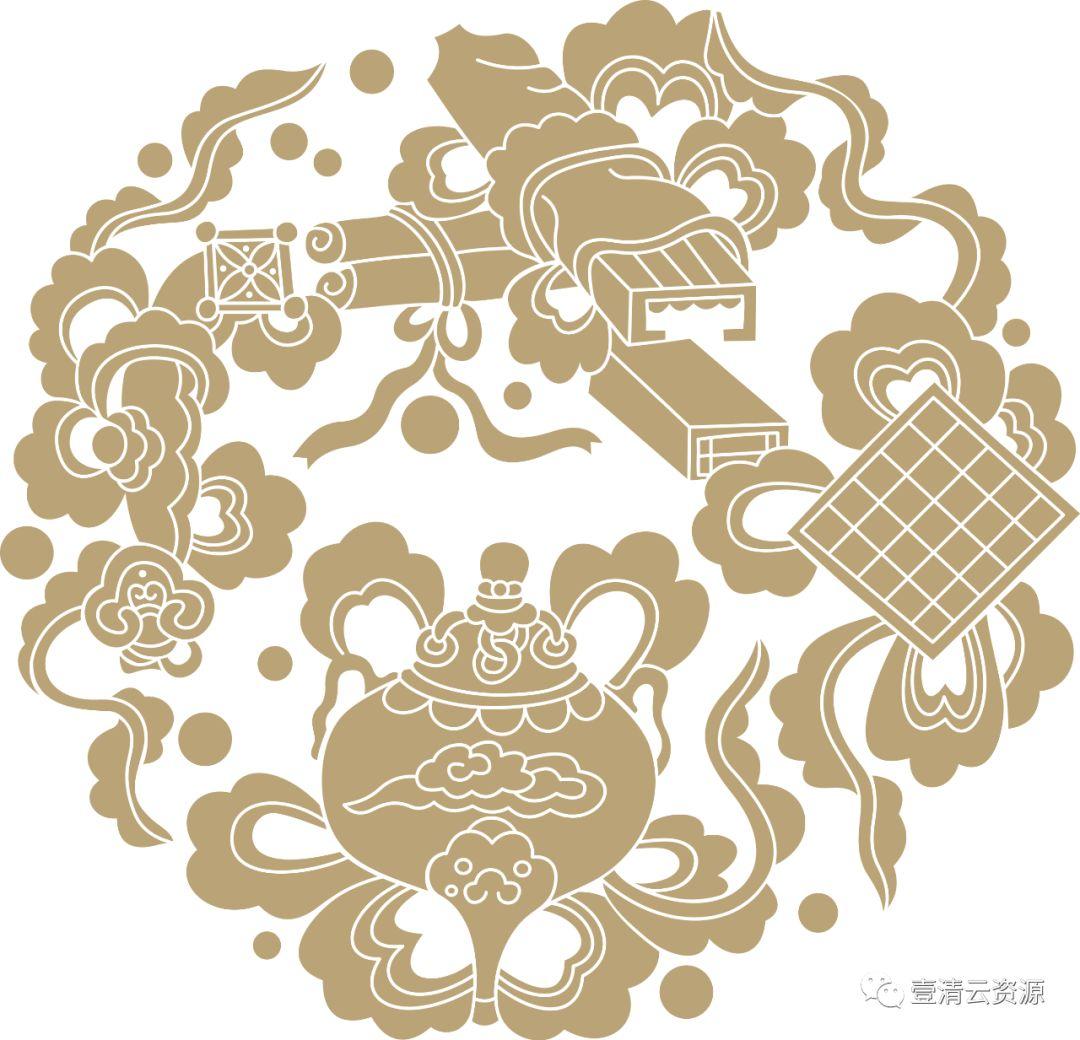 【S0311】【素材】中国风吉祥图案古代传统喜庆祥瑞祥纹PNG免扣AI矢量素材模板