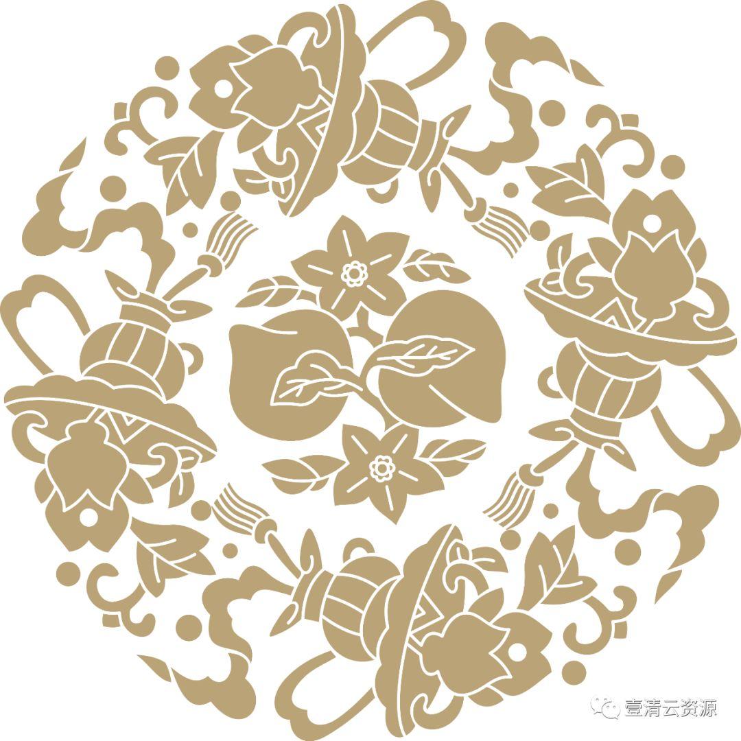 【S0311】【素材】中国风吉祥图案古代传统喜庆祥瑞祥纹PNG免扣AI矢量素材模板