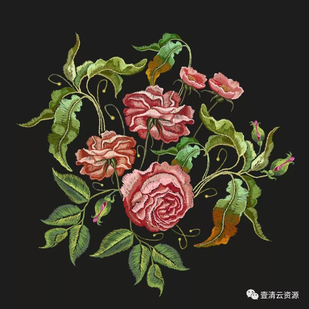【S0328】【素材】中国风潮牌服装布料刺绣仙鹤龙动物花纹图案背景矢量设计素材