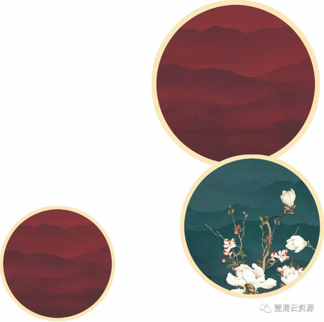 【S0337】【素材】喷绘复古蓝色新中式设计(效果PSD+PSD喷绘+现场无水印参考图）