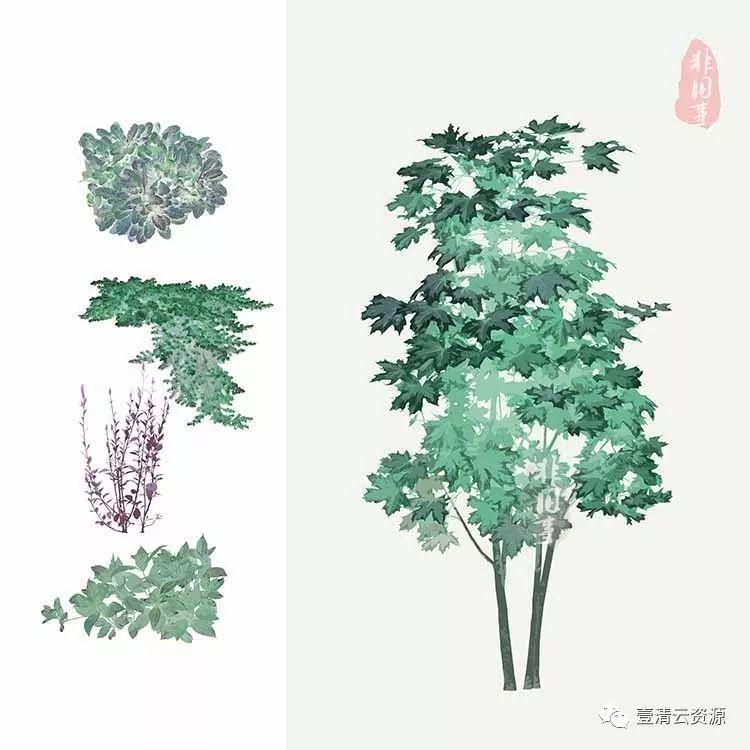 【S0346】【素材】—分析图PSD图标符号合集＋旅游规划设计分析图PSD源文件