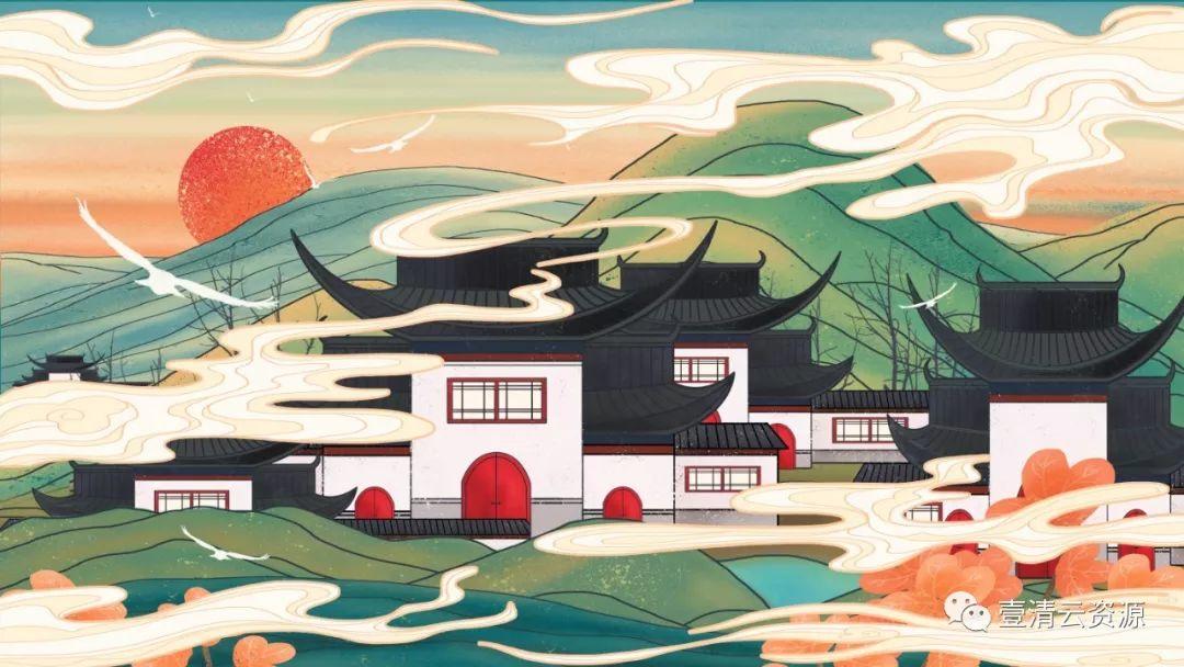 【S0349】【素材】中国城市插画PSD素材源文件