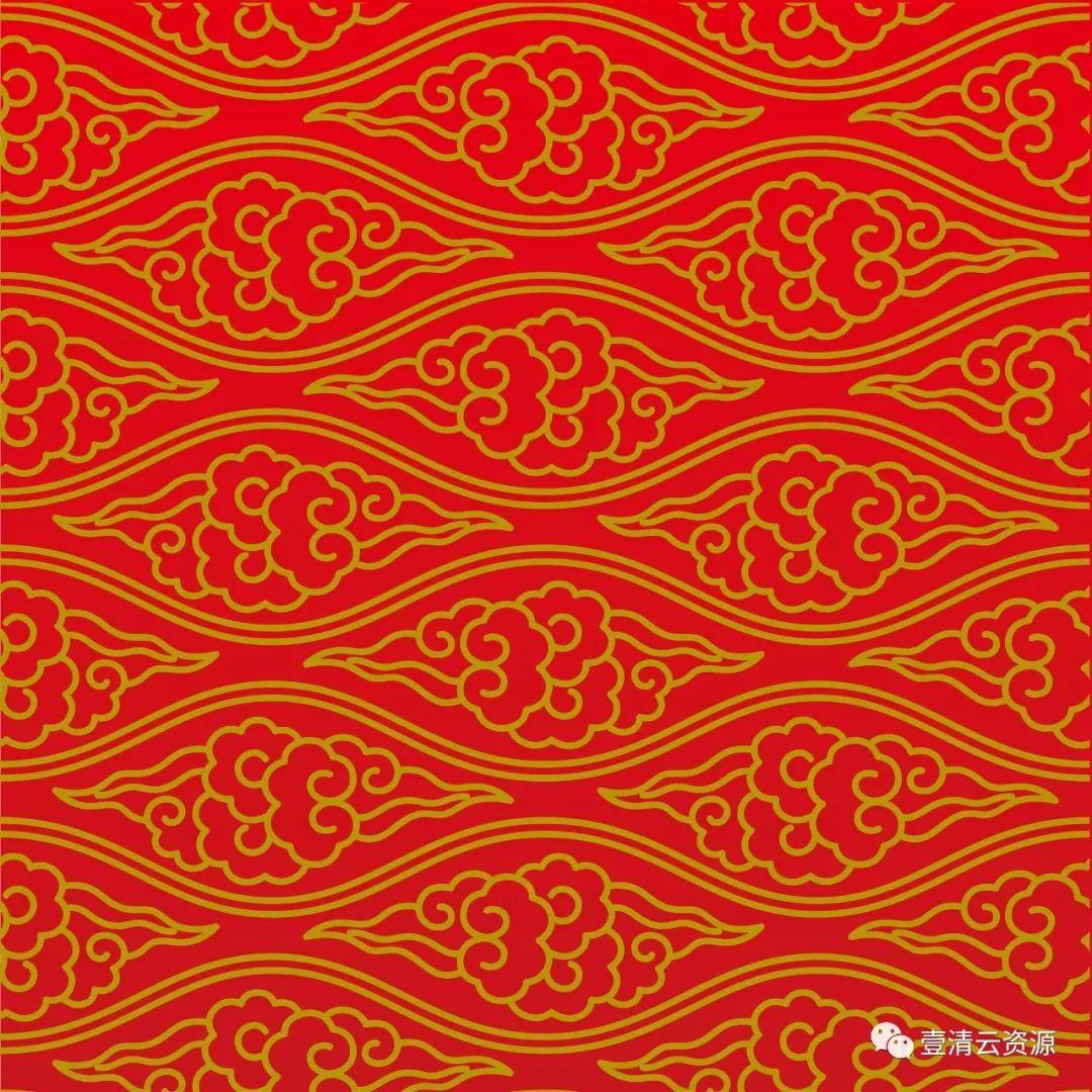 【S0352】【素材】喜庆红色图案背景纹理EPS JPG素材
