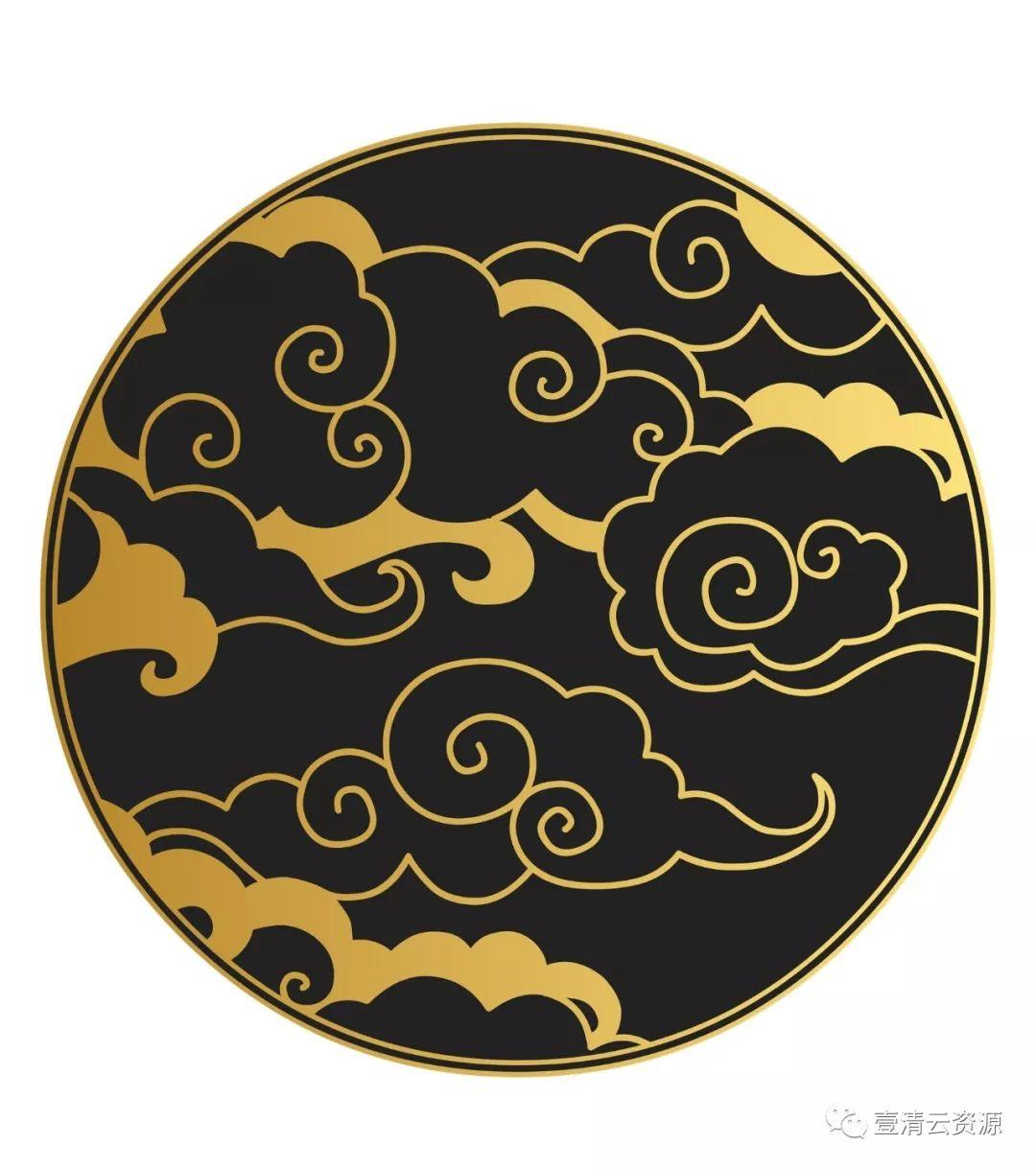 【S0378】【素材】日式烫金团纹EPS设计素材源文件