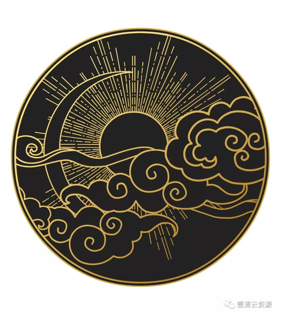 【S0378】【素材】日式烫金团纹EPS设计素材源文件