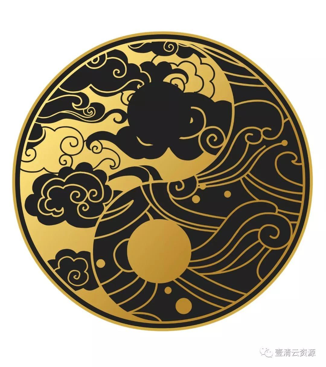 【S0378】【素材】日式烫金团纹EPS设计素材源文件