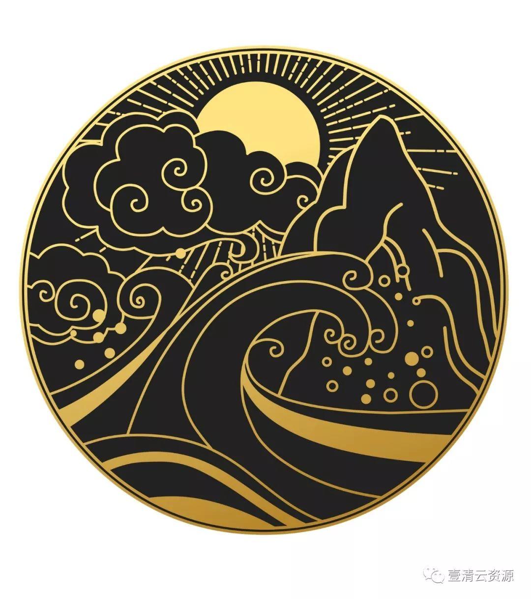 【S0378】【素材】日式烫金团纹EPS设计素材源文件