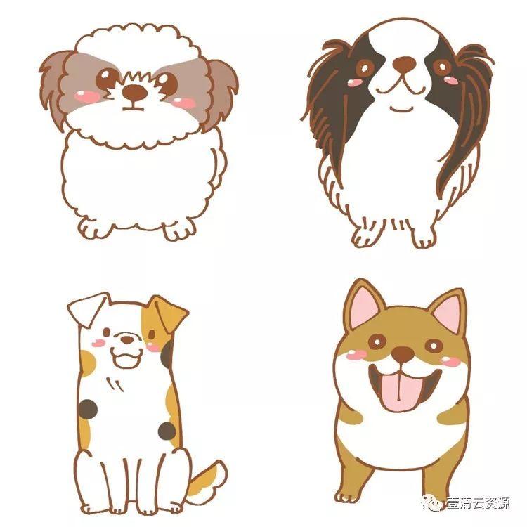 【S0391】【素材】卡通狗狗形象JPG设计素材源文件