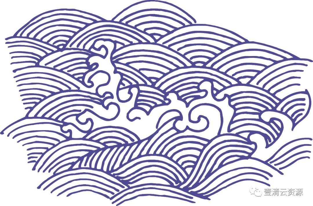 【S0394】【素材】海浪水纹矢量免抠EPS PNG设计素材源文件素材