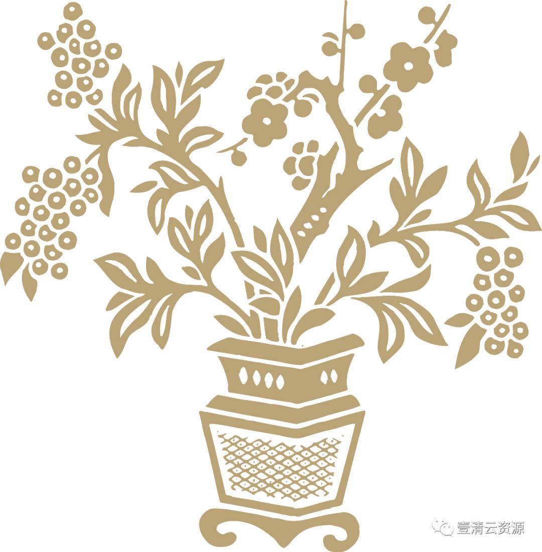 【S0400】【素材】矢量古典花草吉祥纹样EPS PNG设计素材源文件