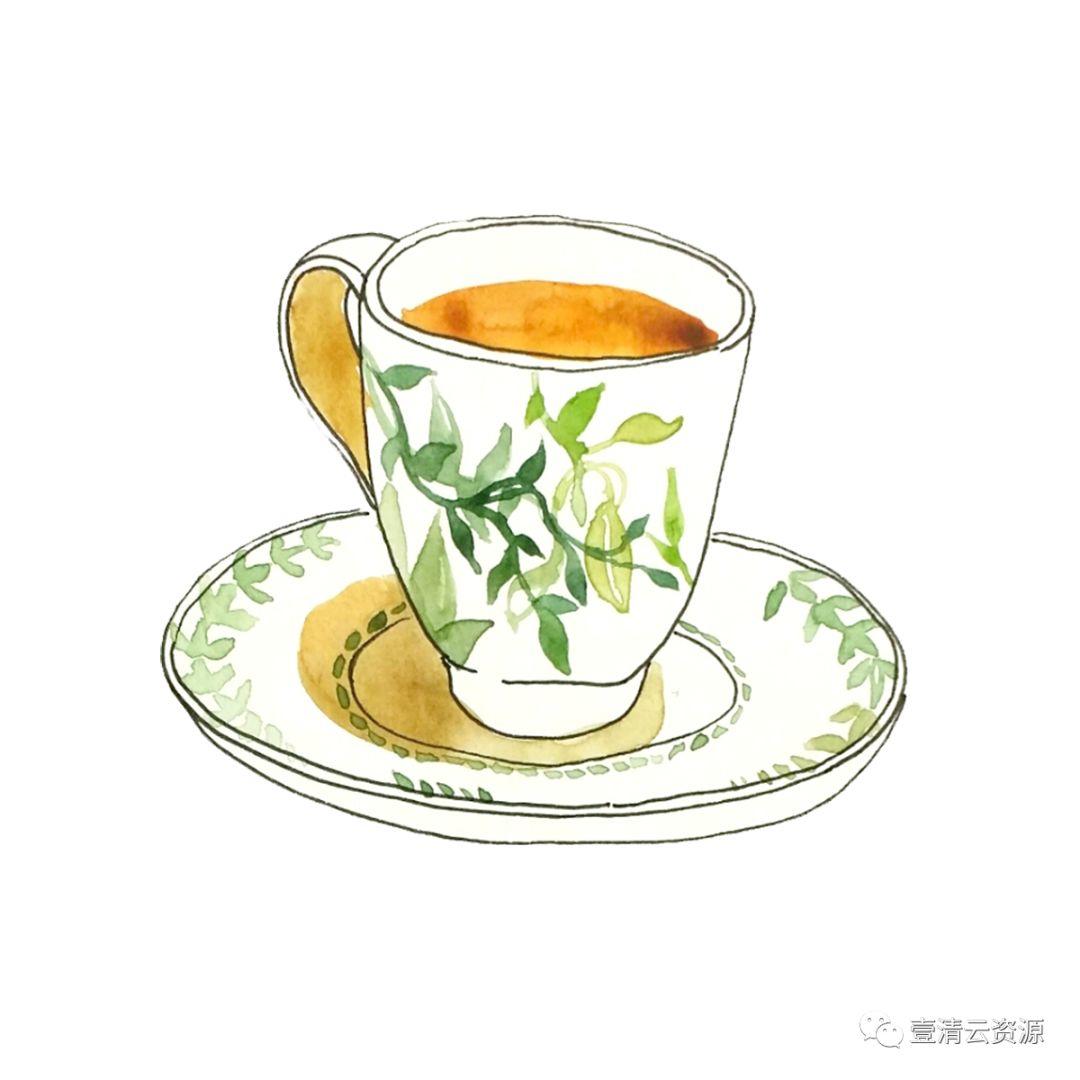 【S0406】【素材】壹清云资源手绘咖啡PNG设计素材源文件