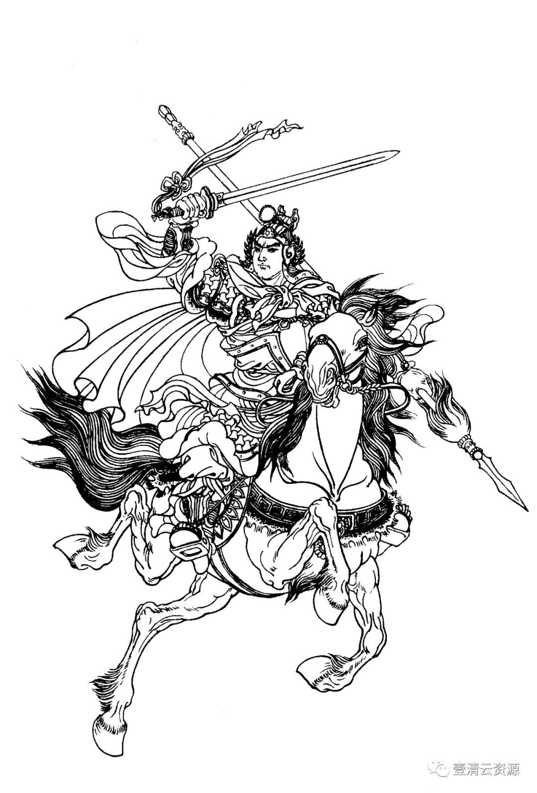 【S0419】【素材】武将线描图集JPG设计素材源文件