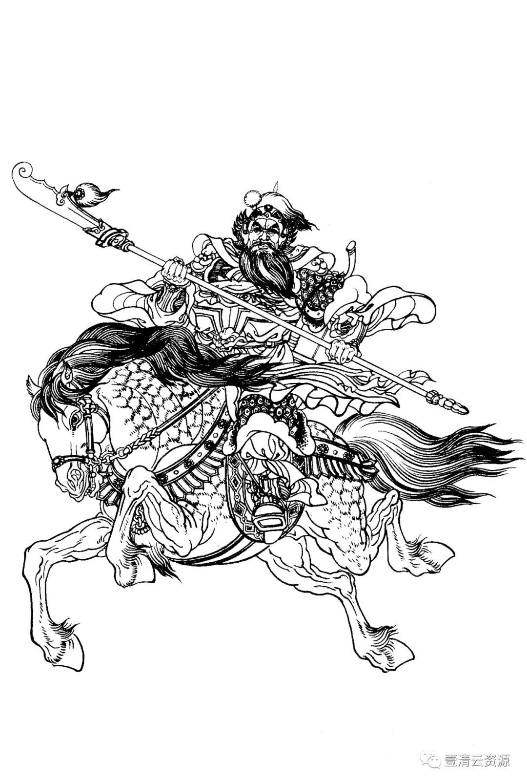 【S0419】【素材】武将线描图集JPG设计素材源文件