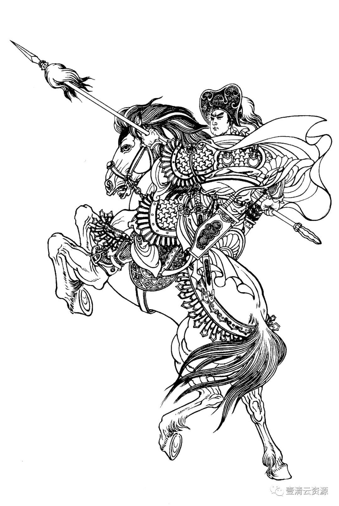 【S0419】【素材】武将线描图集JPG设计素材源文件