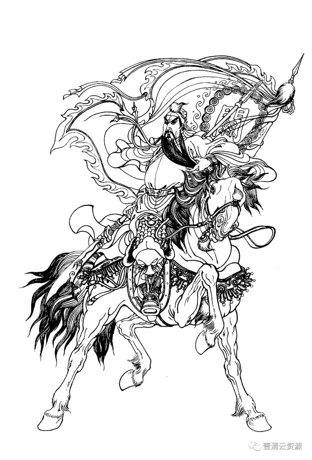 【S0419】【素材】武将线描图集JPG设计素材源文件