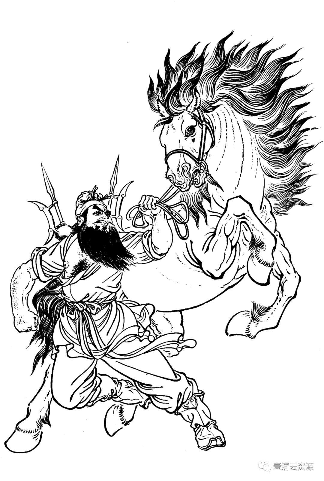 【S0419】【素材】武将线描图集JPG设计素材源文件