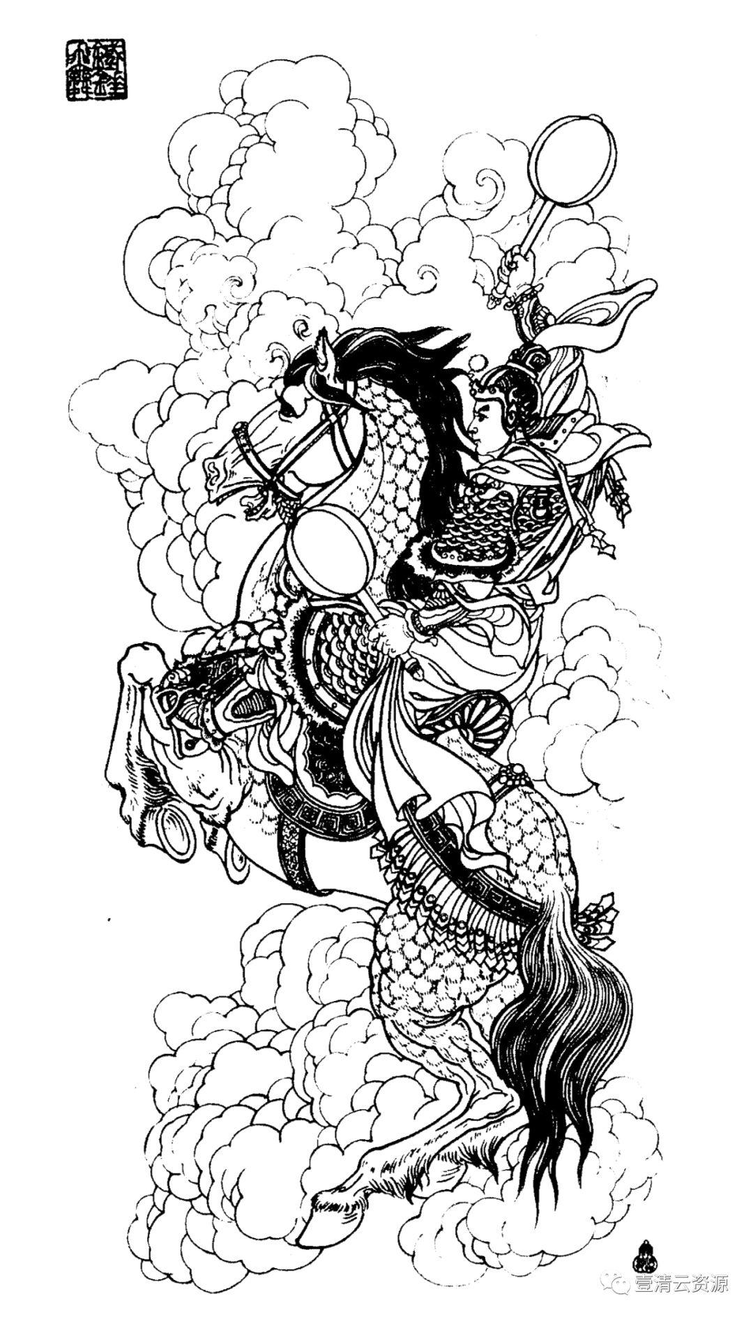 【S0419】【素材】武将线描图集JPG设计素材源文件