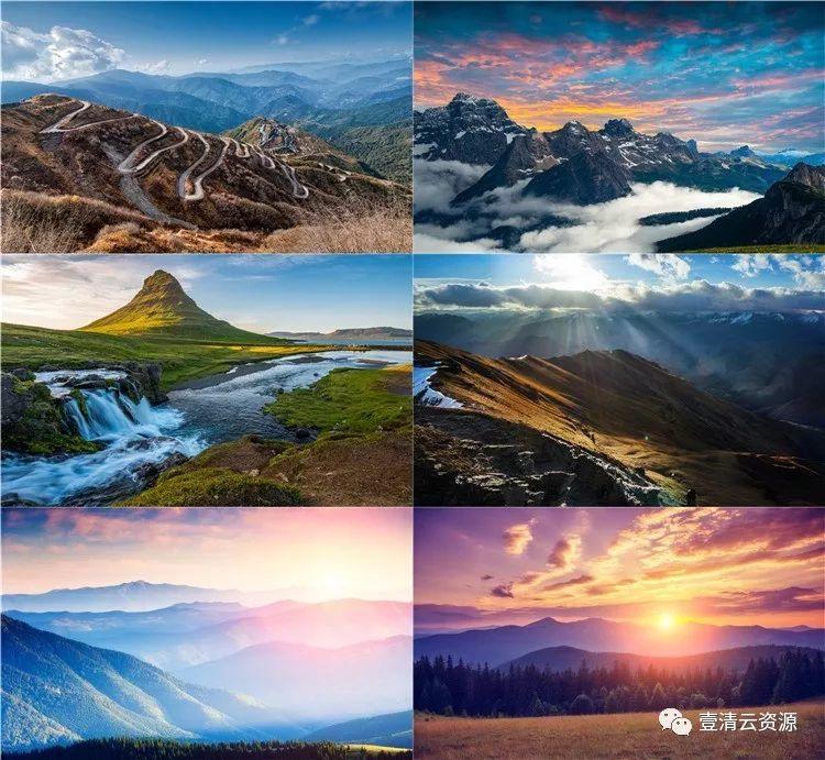 【S0436】【素材】山脉山峰JPG设计素材源文件