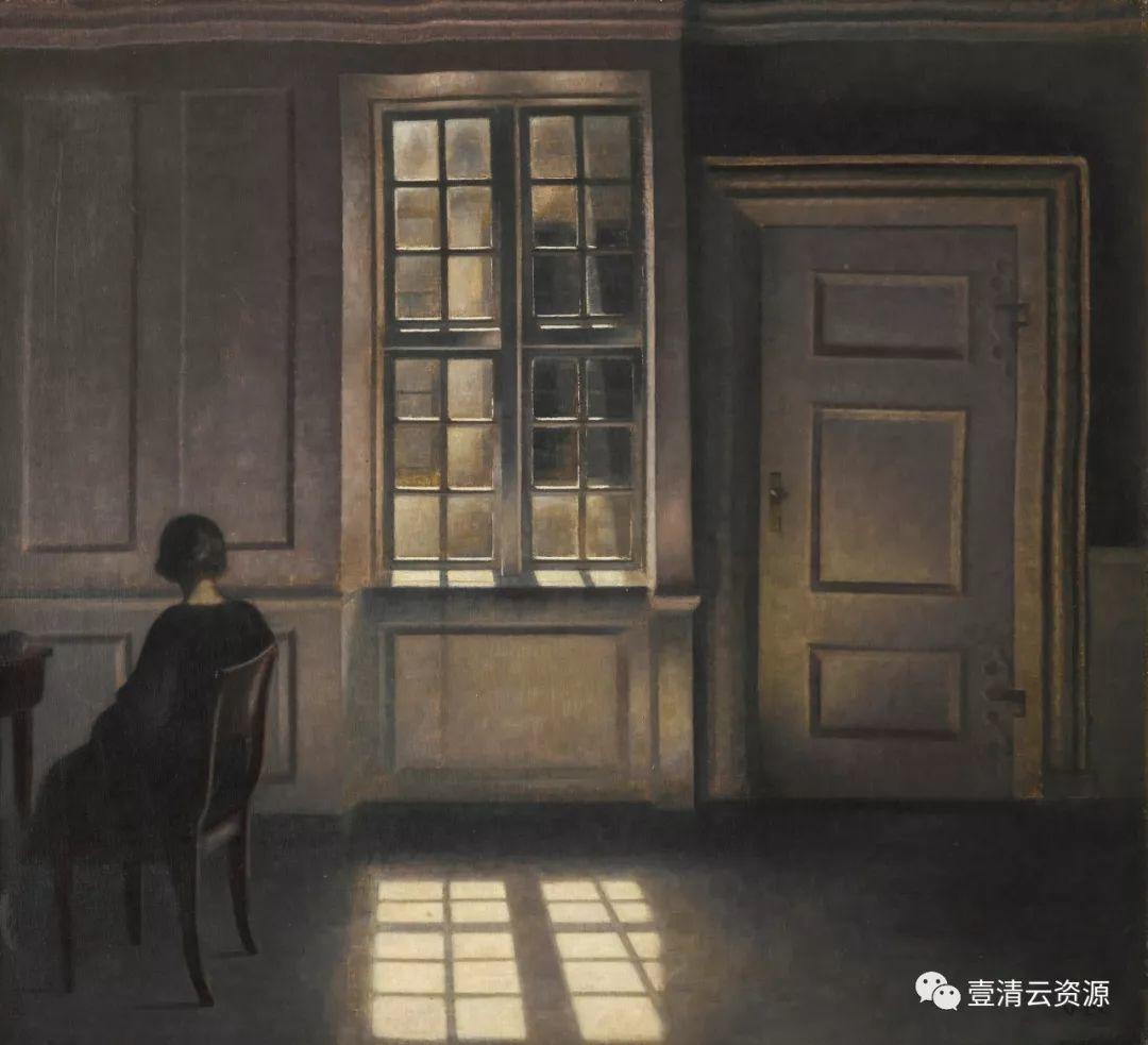 【S0447】【素材】哈默休伊Vilhelm Hammershoi油画作品高清图片素材100幅（JPG）