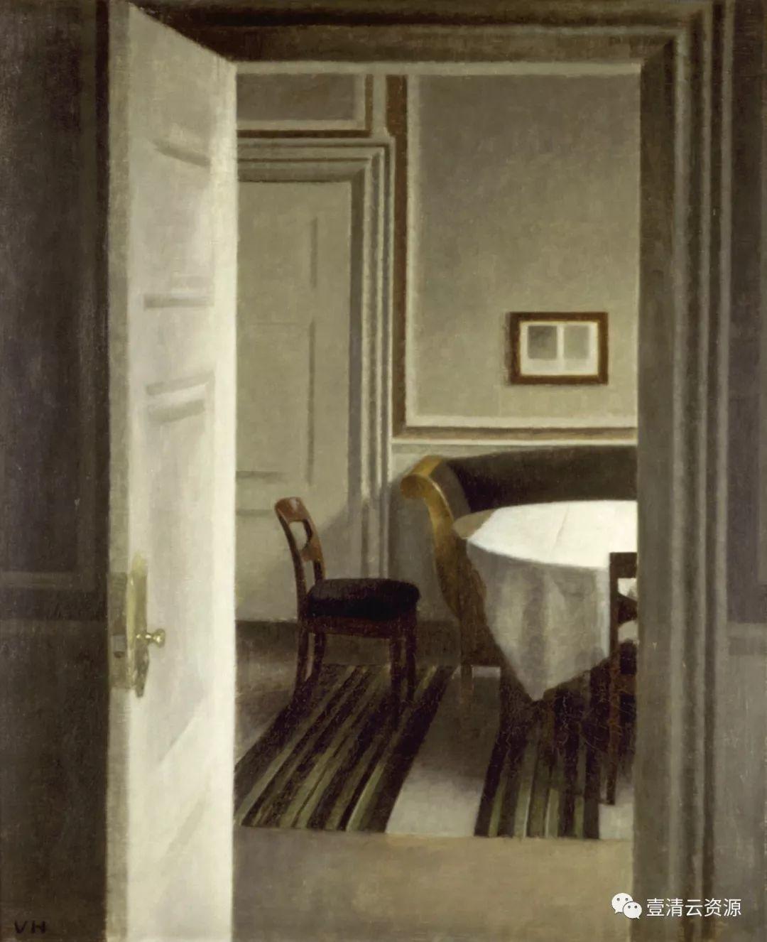 【S0447】【素材】哈默休伊Vilhelm Hammershoi油画作品高清图片素材100幅（JPG）