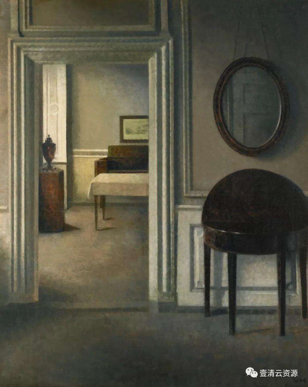 【S0447】【素材】哈默休伊Vilhelm Hammershoi油画作品高清图片素材100幅（JPG）