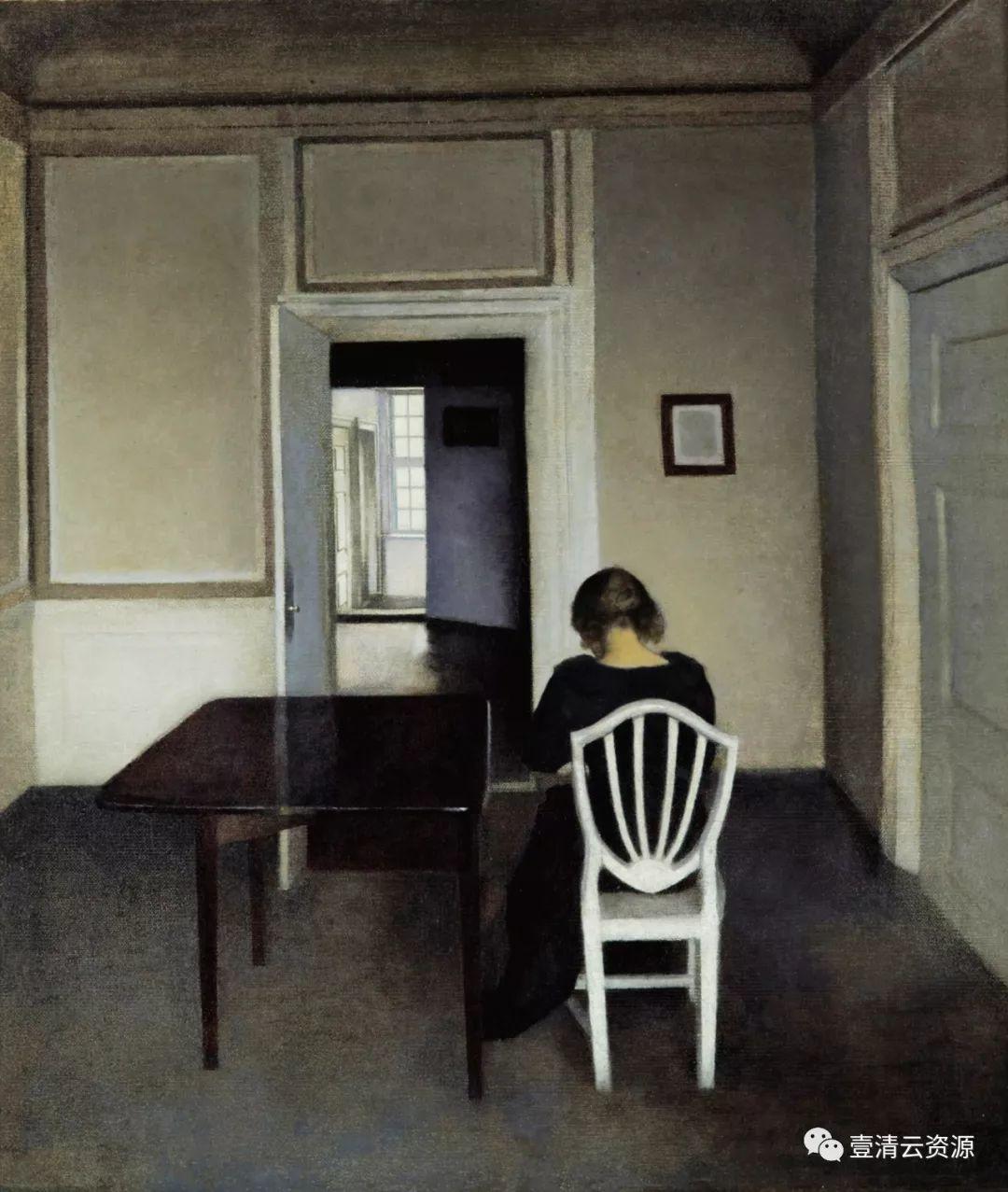 【S0447】【素材】哈默休伊Vilhelm Hammershoi油画作品高清图片素材100幅（JPG）