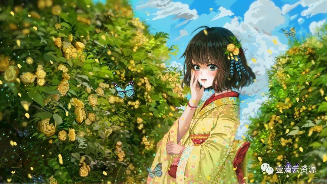 【S0458】【素材】精品壁纸动漫手绘插画PSD分层素材源文件