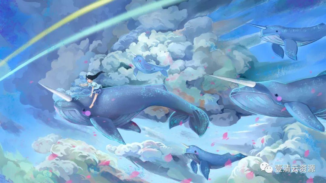 【S0458】【素材】精品壁纸动漫手绘插画PSD分层素材源文件