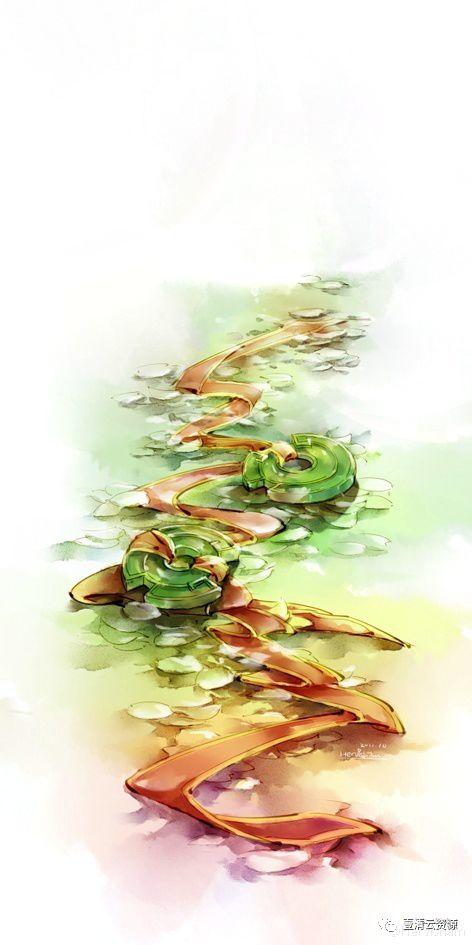 【S0479】【素材】清新插画风景枝叶花朵PNG免抠设计素材源文件