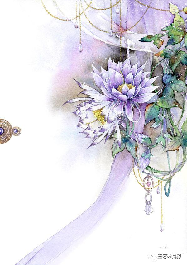 【S0479】【素材】清新插画风景枝叶花朵PNG免抠设计素材源文件
