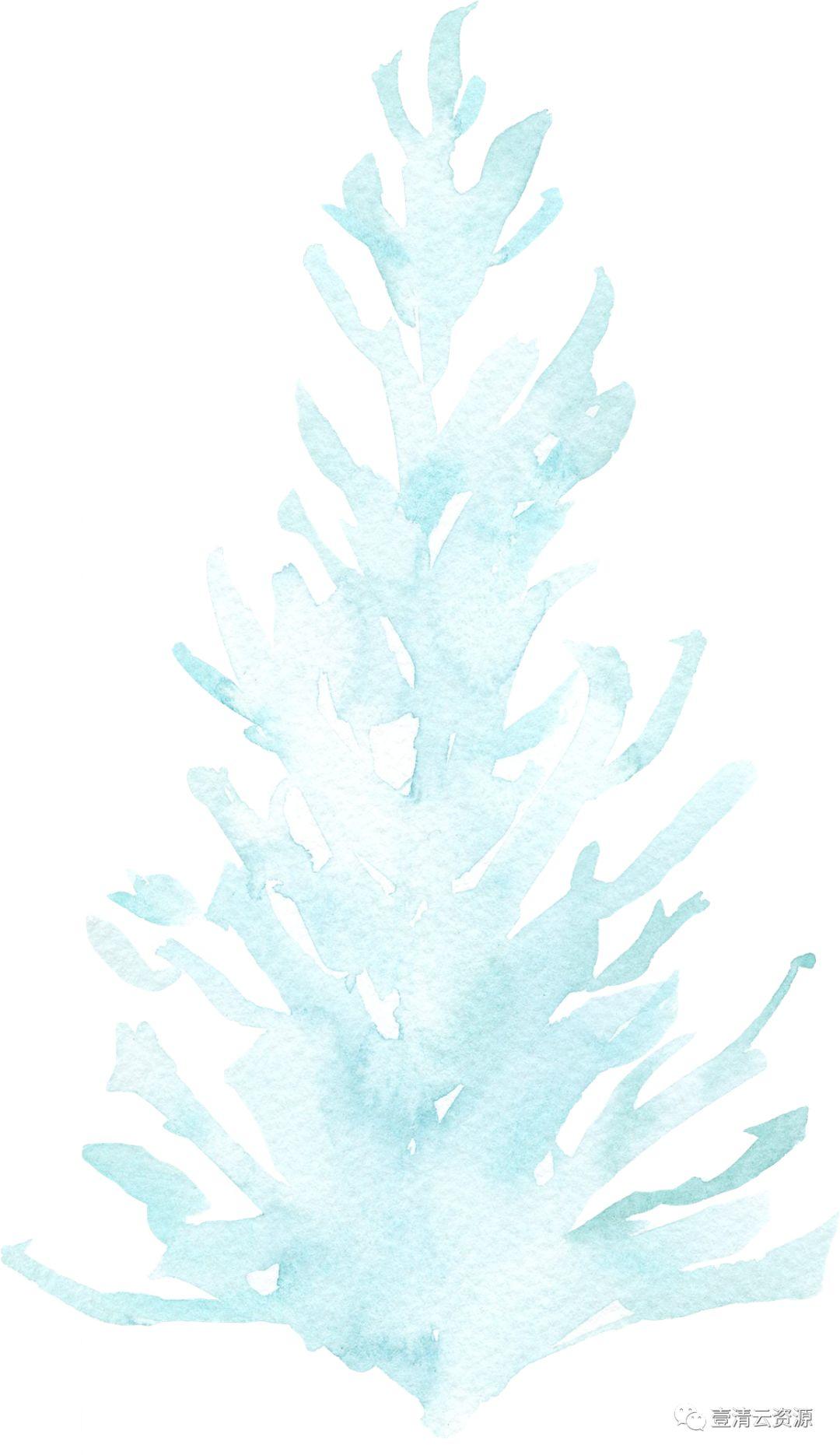 【S0481】【素材】圣诞节奇幻森林水彩插画PNG设计素材源文件