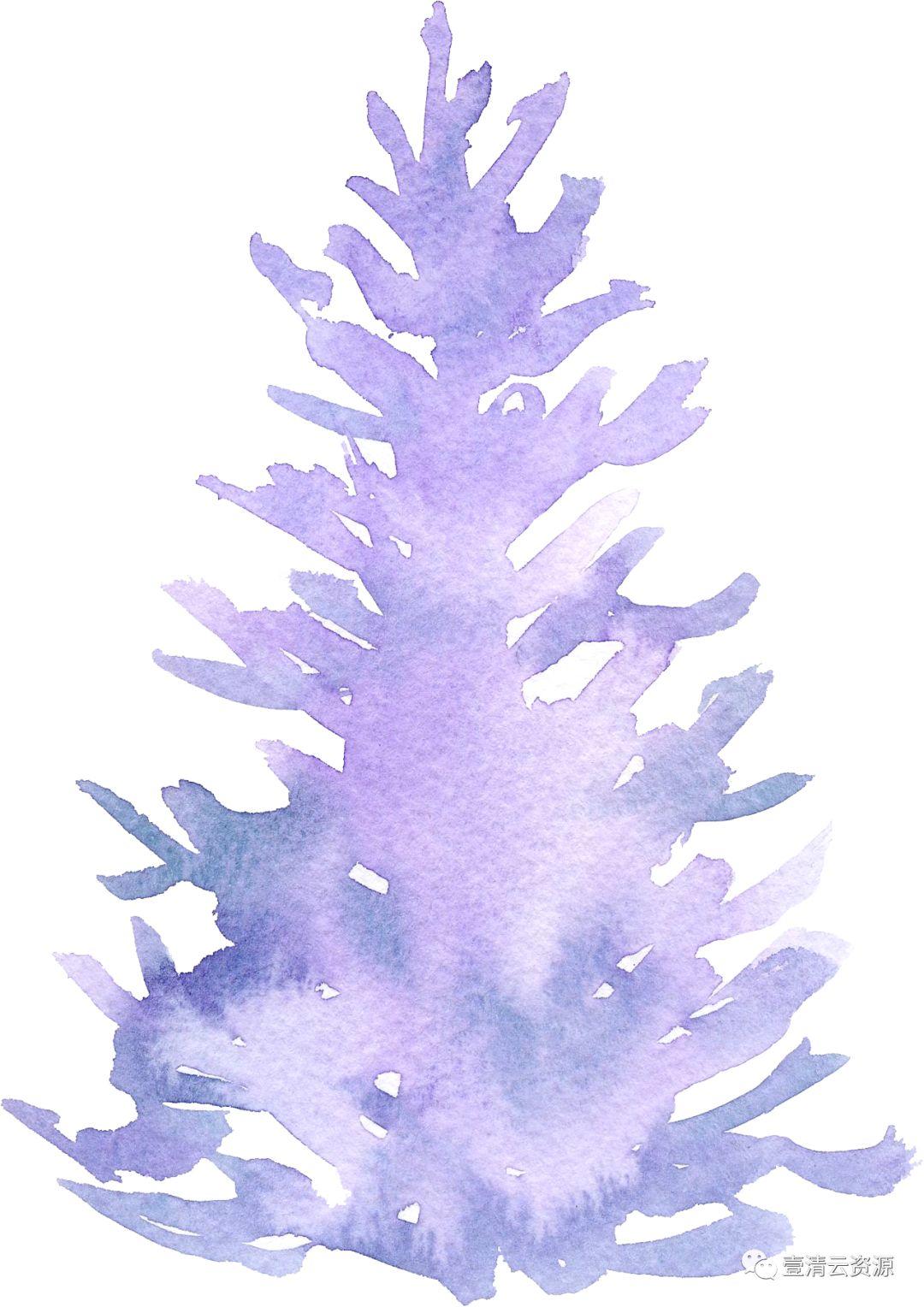 【S0481】【素材】圣诞节奇幻森林水彩插画PNG设计素材源文件