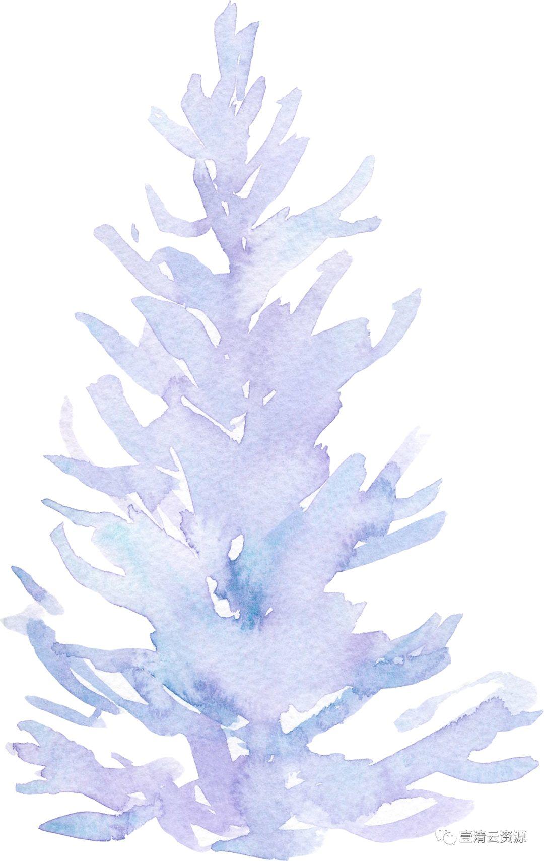 【S0481】【素材】圣诞节奇幻森林水彩插画PNG设计素材源文件