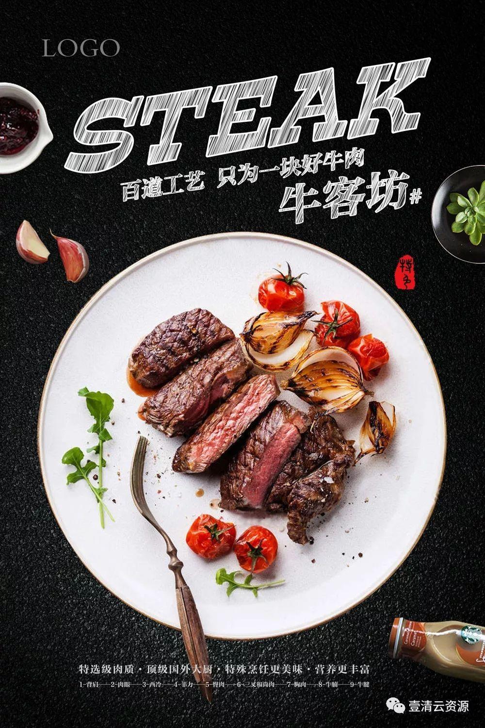 【S0495】【素材】高端美食餐饮灯箱宣传广告平面画册菜单PSD设计素材源文件