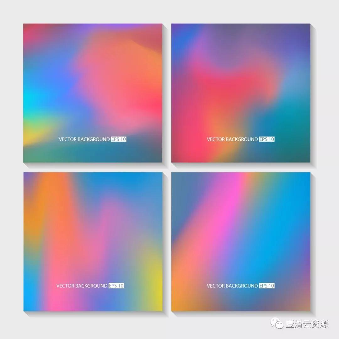 【S0502】【素材】荧光折射渐变蒸汽波海报引导页封面背景AI矢量设计素材模板