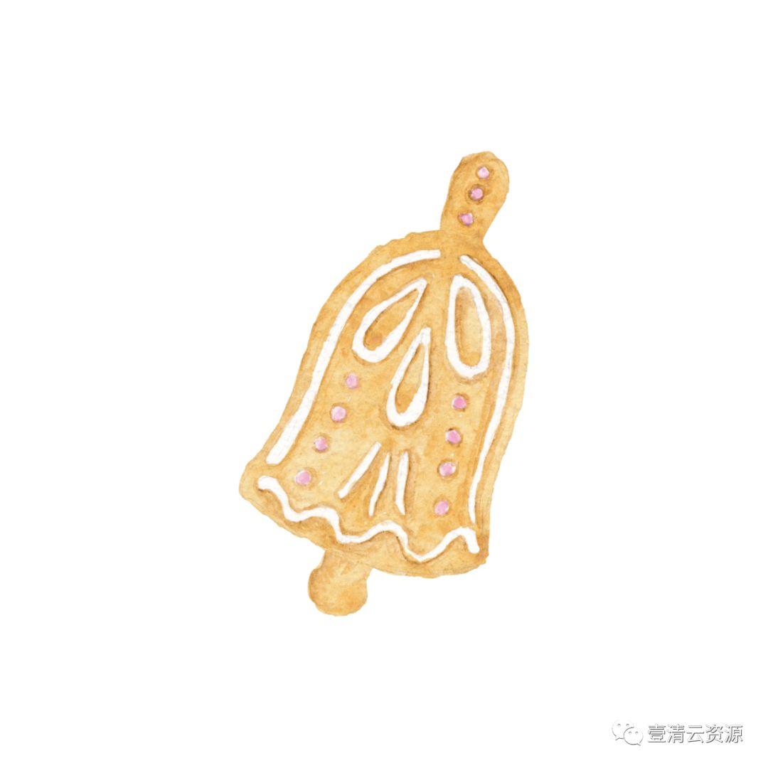 【S0505】【素材】圣诞节快乐手绘水彩剪贴画邀请函贴纸贺卡PNG元素设计素材